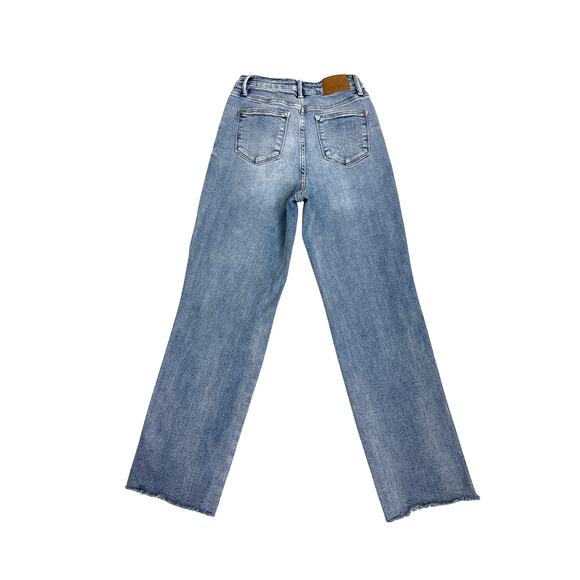 Judy Blue Jeans High Waist Rigid Magic 90's Destroyed Straight Denim Women's 1 - Picture 3 of 5